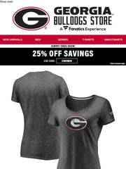 Email Inspiration from GeorgiaDogs.com Online Store
