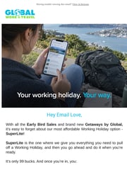 Email Inspiration from Global Work & Travel