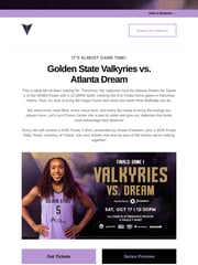 Email Inspiration from Golden State Valkyries