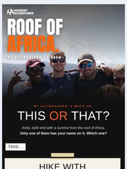 Email Inspiration from Hardest Adventures