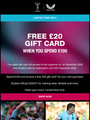 Email Inspiration from Harlequins Store