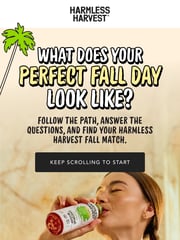 Email Inspiration from Harmless Harvest