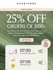 Email Inspiration from Herbivore Botanicals
