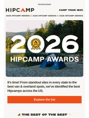 Email Inspiration from Hipcamp