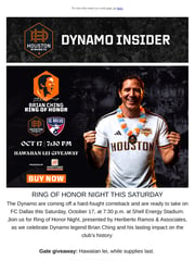 Email Inspiration from Houston Dynamo FC