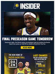 Email Inspiration from Indiana Pacers