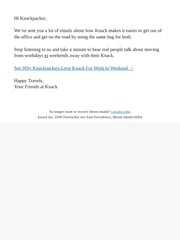 Email Inspiration from Knack