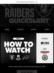 Email Inspiration from Las Vegas Raiders