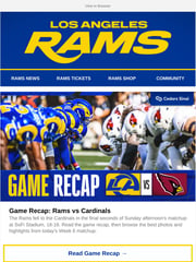 Email Inspiration from Los Angeles Rams