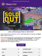 Email Inspiration from LSU Athletics