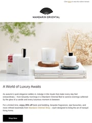 Email Inspiration from Mandarin Oriental Hotel Group