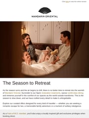 Email Inspiration from Mandarin Oriental Hotel Group