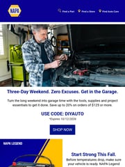Email Inspiration from NAPA Auto Parts