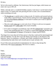 Email Inspiration from Natalie at Lulu and Georgia