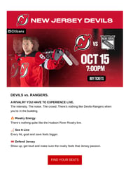 Email Inspiration from New Jersey Devils