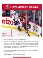 Email Inspiration from New Jersey Devils