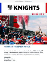 Email Inspiration from Newcastle Knights