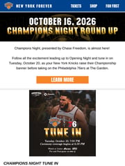 Email Inspiration from NY Knicks