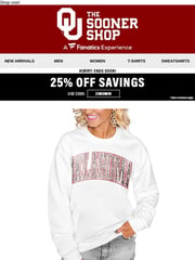Email Inspiration from Oklahoma Sooners Official Store