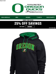 Email Inspiration from Oregon Ducks Online Store