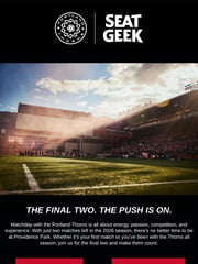 Email Inspiration from Portland Thorns