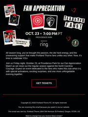 Email Inspiration from Portland Thorns