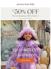 Email Inspiration from Pottery Barn Kids