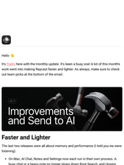 Email Inspiration from Raycast Team