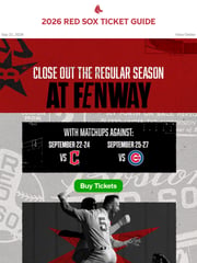 Email Inspiration from Red Sox Ticket Guide
