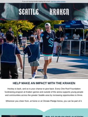 Email Inspiration from Seattle Kraken