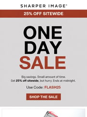 Email Inspiration from Sharper Image