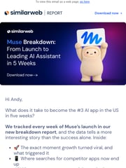 Email Inspiration from Similarweb