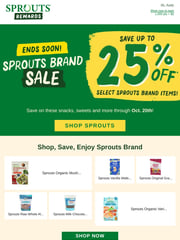 Email Inspiration from Sprouts Rewards