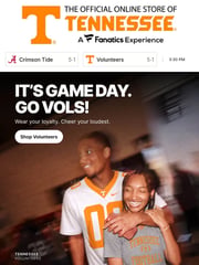 Email Inspiration from Tennessee Athletics Official Online Shop