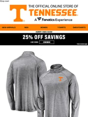 Email Inspiration from Tennessee Athletics Official Online Shop
