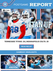 Email Inspiration from Tennessee Titans