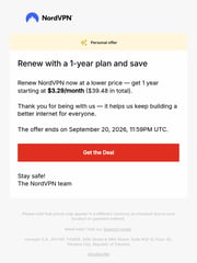 Email Inspiration from The NordVPN team