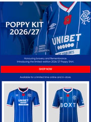 Email Inspiration from The Rangers Store