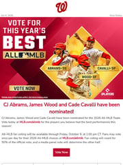 Email Inspiration from Washington Nationals