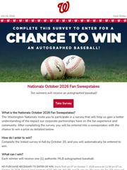 Email Inspiration from Washington Nationals
