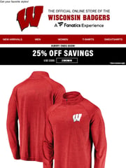 Email Inspiration from Wisconsin Badgers Official Online Store
