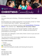 Email Inspiration from WiT Events