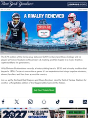 Email Inspiration from Yankee Stadium Events