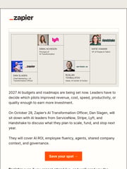 Email Inspiration from Zapier Events