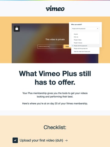 The latest: Your activity report with Vimeo Plus Thumbnail Preview