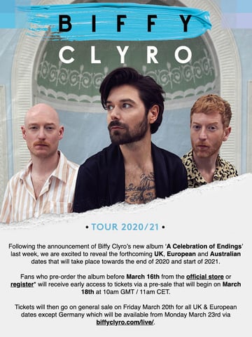 UK, European and Australian Tour Announced / Pre-sale details Thumbnail Preview