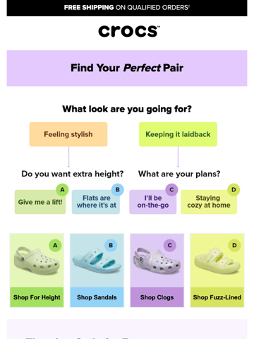 Crocs Quiz Email Thumbnail Preview