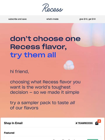 Recess Interactive Shopping Cart Email Thumbnail Preview