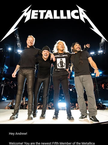 Metallica Email Design Thumbnail Preview