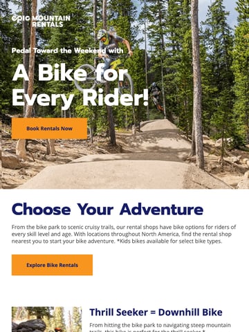 Epic Mountain Rentals Email Design Thumbnail Preview